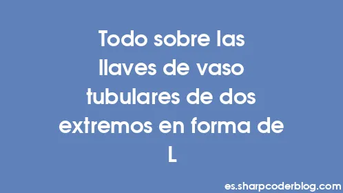 Todo sobre las llaves de vaso tubulares de dos extremos en forma de L - Thumbnail