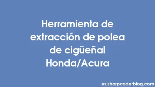 Herramienta de extracción de polea de cigüeñal Honda/Acura - Thumbnail