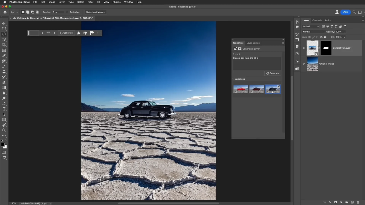 Interfaz de Photoshop v24.5 (Beta) 2023