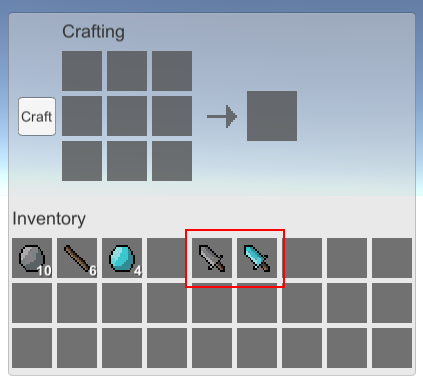 Sistema de inventario de Unity y elaboración de artículos