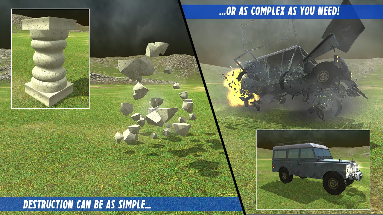 DestroyIt - Sistema de destrucción - Paquete Unity Asset Store.