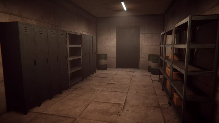 Entorno modular oscuro en Unity.