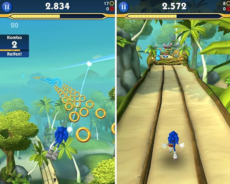 Juego Endless Runner Sonic en Android.